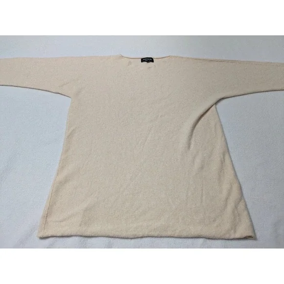 Bartolini Sweater Womens Med Beige  Pullover Dolman Sleeve Wool Cashmere Silk - Picture 2 of 11